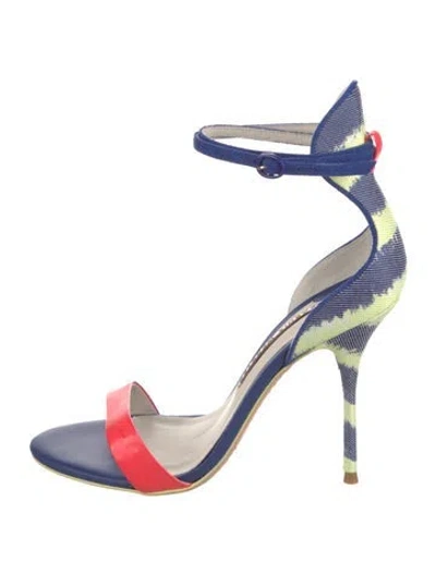 Pre-owned Sophia Webster Animal Print Sandals In Blue