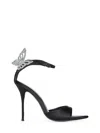 Sophia Webster Stiletto Heel Sandals With Crystal Butterfly Accent
