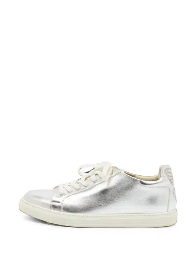 Pre-owned Sophia Webster Bibi Butterfly Lace-up Sneakers In 灰色