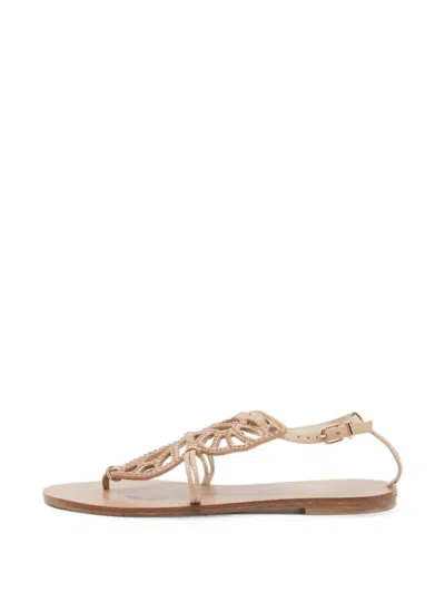 Pre-owned Sophia Webster Bibi Butterfly Sandals In Neutral