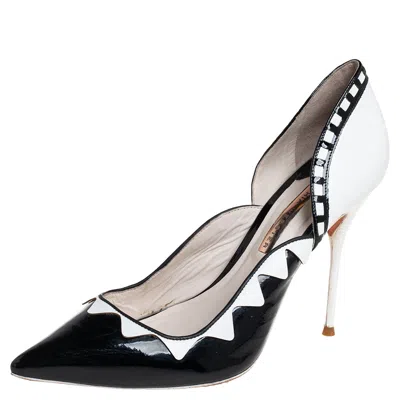 Sophia Webster Black/white Patent Leather And Leather D'orsay Pumps