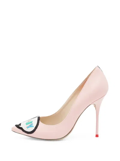 Pre-owned Sophia Webster Boss Lady Pointed-toe Pumps In Pink