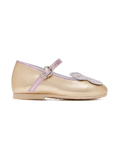 Sophia Webster Kids' Butterfly-embellished Ballerinas In Neutral