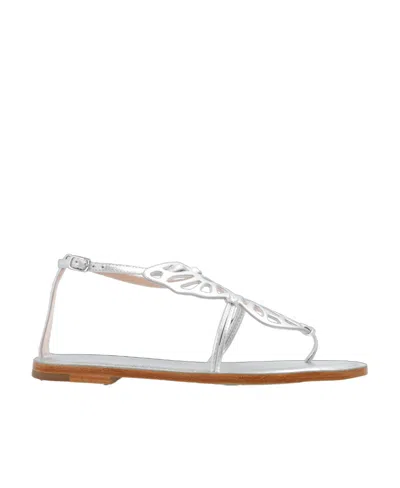Sophia Webster Butterfly Flat Sandals In White