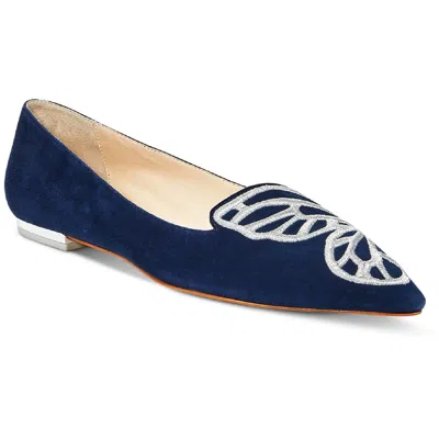 Sophia Webster Butterfly Flat Womens Butterfly Slip On Loafers In Blue