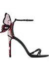 Sophia Webster Butterfly Heel Sandals In Black