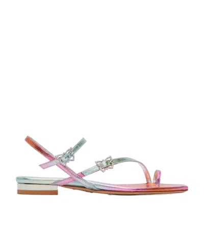 Sophia Webster Butterfly Pattern Flat-soled Sandals In Multicolor