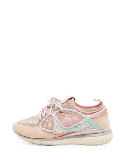 Pre-owned Sophia Webster Candyfloss Butterfly-detail Sneakers In Pink