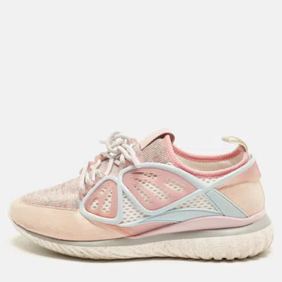 Pre-owned Sophia Webster Candyfloss Size 39 Multicolor Knit Fabric And Suede Low Top Sneakers
