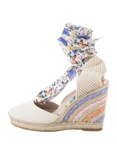 Pre-owned Sophia Webster Canvas Floral Print Pumps In Neutrals