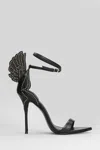 Sophia Webster 100mm Studded-wing Sandals In Black