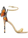 Sophia Webster Chiara Butterfly Heel Sandals In Gold