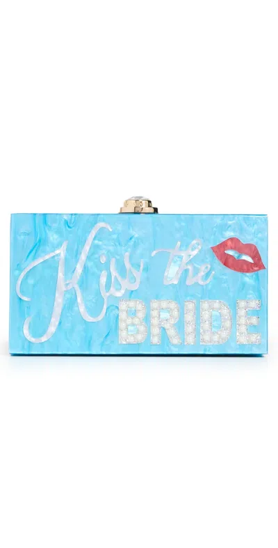 Sophia Webster Cleo Kiss The Bride Bag Pearl Blue