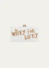 Sophia Webster Cleo Wifey For Lifey Clutch Bag In White/gold