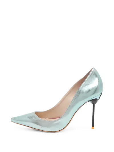 Pre-owned Sophia Webster Coco Flamingo Leather Pumps In Green