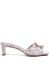 Sophia Webster Crystal-embellished Floral Sandals In Blue