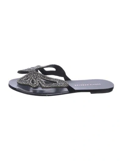 Pre-owned Sophia Webster Crystal Embellishments Slides In Multi