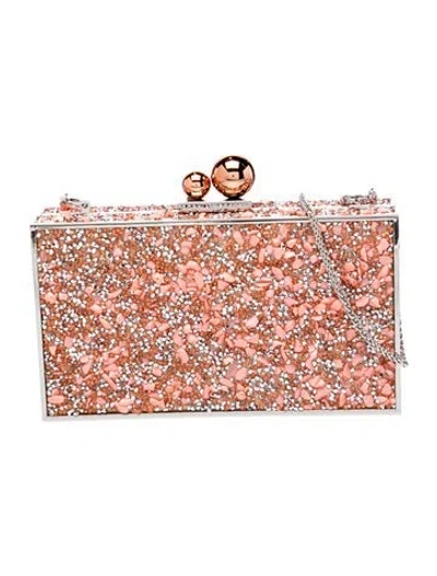 Pre-owned Sophia Webster Crystal Minaudière In Pink