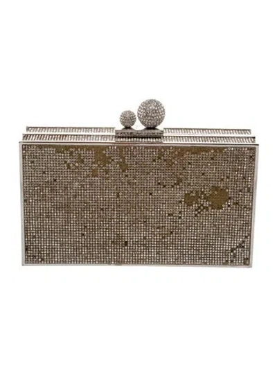 Pre-owned Sophia Webster Crystal Minaudière In Silver