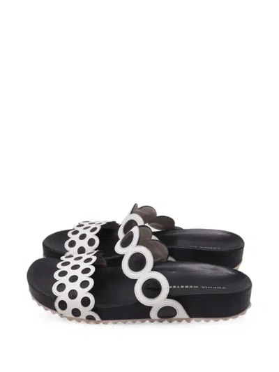 Pre-owned Sophia Webster Cut-out Flat Sandals In Black