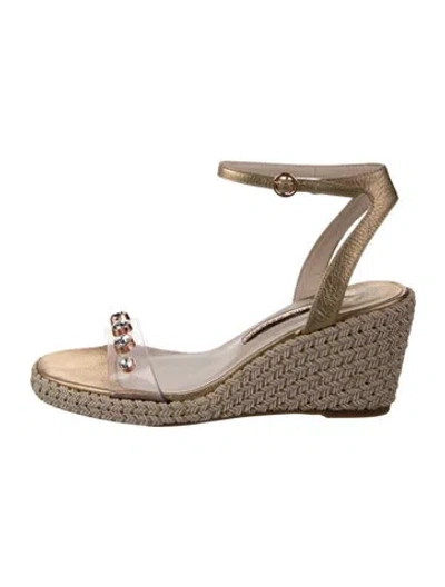 Pre-owned Sophia Webster Dina Leather Espadrilles In Neutral