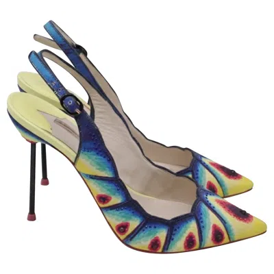 Sophia Webster Embellished Slingback Pumps In Multicolor Satin