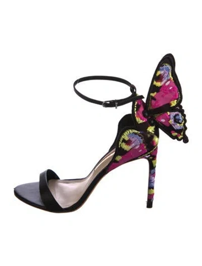 Pre-owned Sophia Webster Embroidered Accent Sandals In Pink