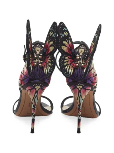 Pre-owned Sophia Webster Evangeline Butterfly-wing Sandals In Black