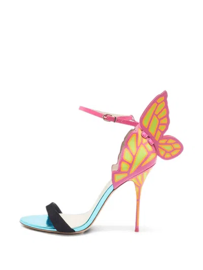 Pre-owned Sophia Webster Evangeline Leather Heeled Sandals In Pink