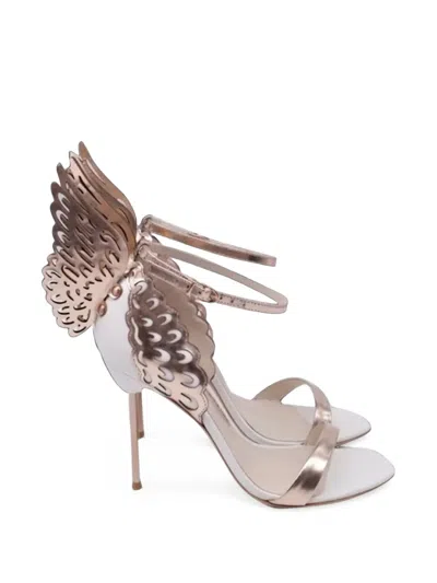Pre-owned Sophia Webster Evangeline Wing-detailed Sandals In White