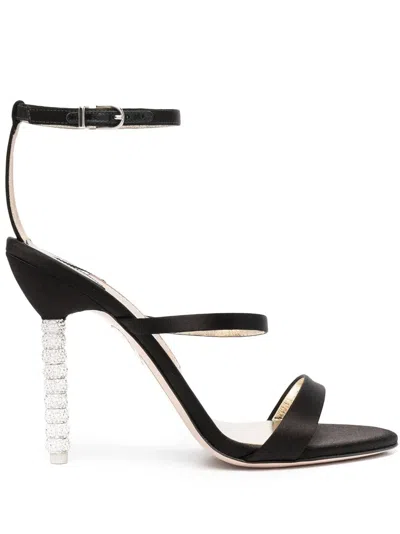 Sophia Webster Faw Crystal-heeled Sandals In Black