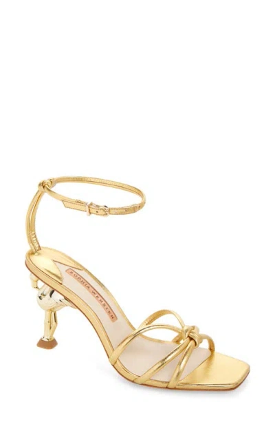 Sophia Webster Flo Flamingo Ankle-strap Sandals In Gold