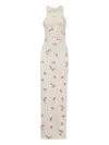 Sophia Webster Floral-embellished Maxi Dress In White