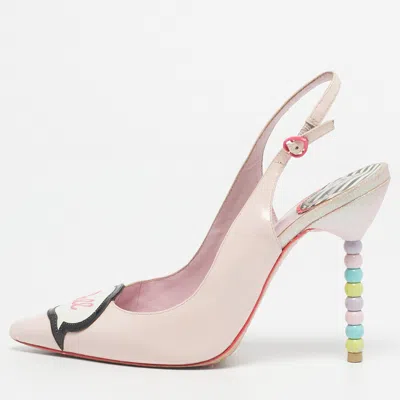 Pre-owned Sophia Webster For Barbie Light Pink Leather Barbie Doll Slingback Sandals Size 39
