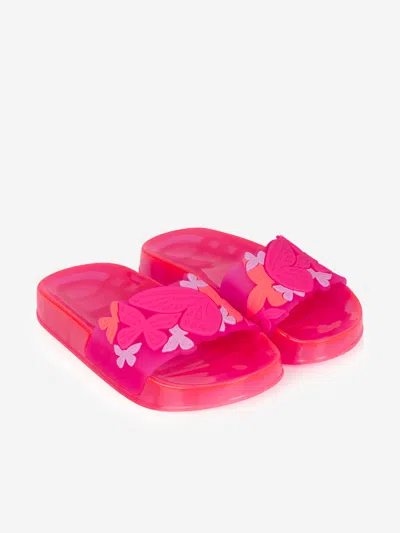Sophia Webster Kids' Girls Butterfly Jelly Sliders In Pink