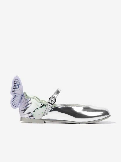 Sophia Webster Kids' Girls Chiara Flat In Silver