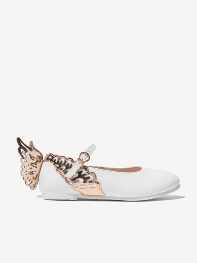 Sophia Webster Kids'  Girls Leather Evangeline Butterfly Shoes Eu 21 Uk 4.5 White