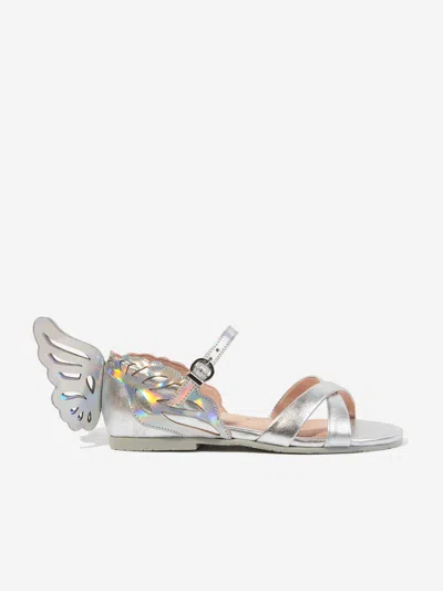 Sophia Webster Babies' Girls Leather Heavenly Sandals In Silver