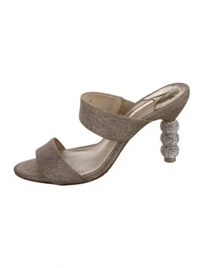 Pre-owned Sophia Webster Glitter Animal Print Slides