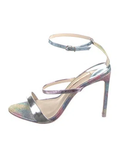 Pre-owned Sophia Webster Glitter Colorblock Pattern Sandals