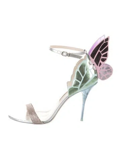 Pre-owned Sophia Webster Glitter Colorblock Pattern Sandals