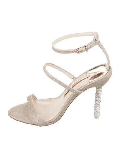 Pre-owned Sophia Webster Glitter Crystal Embellishments Sandals In Neutral