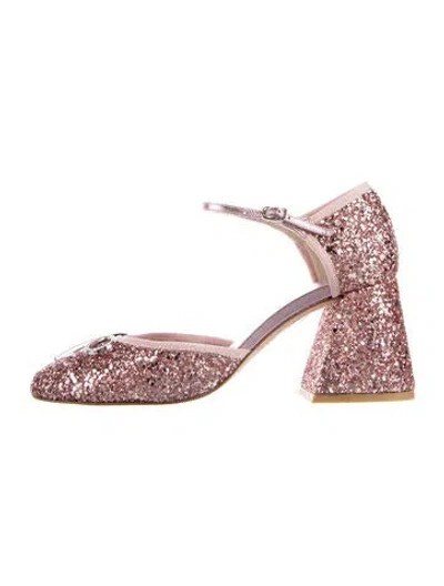 Pre-owned Sophia Webster Glitter D'orsay Pumps In Pink