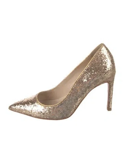 Pre-owned Sophia Webster Glitter Glitter Accents Pumps In Gold