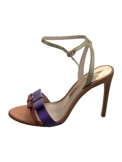 Pre-owned Sophia Webster Glitter Glitter Accents Sandals In Gold