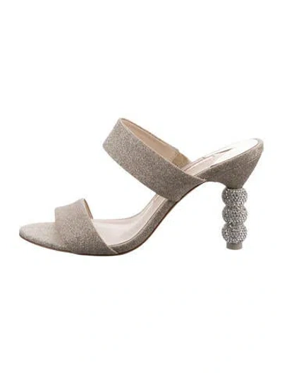 Pre-owned Sophia Webster Glitter Glitter Accents Sandals In Metallic/neutrals