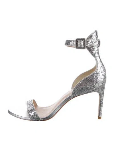 Pre-owned Sophia Webster Glitter Glitter Accents Sandals In Silver