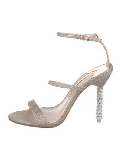Pre-owned Sophia Webster Glitter Glitter Accents Sandals In Silver
