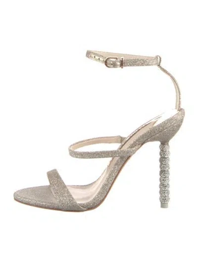 Pre-owned Sophia Webster Glitter Glitter Accents Sandals In Silver