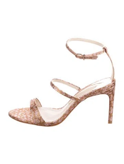Pre-owned Sophia Webster Glitter Patterned Sandals In Gold